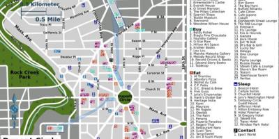 Dupont Circle w Waszyngtonie mapie