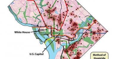 Waszyngton skrupułów DC mapie