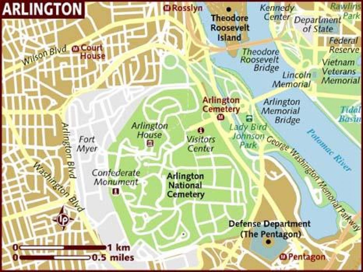 mapa Washington Arlington
