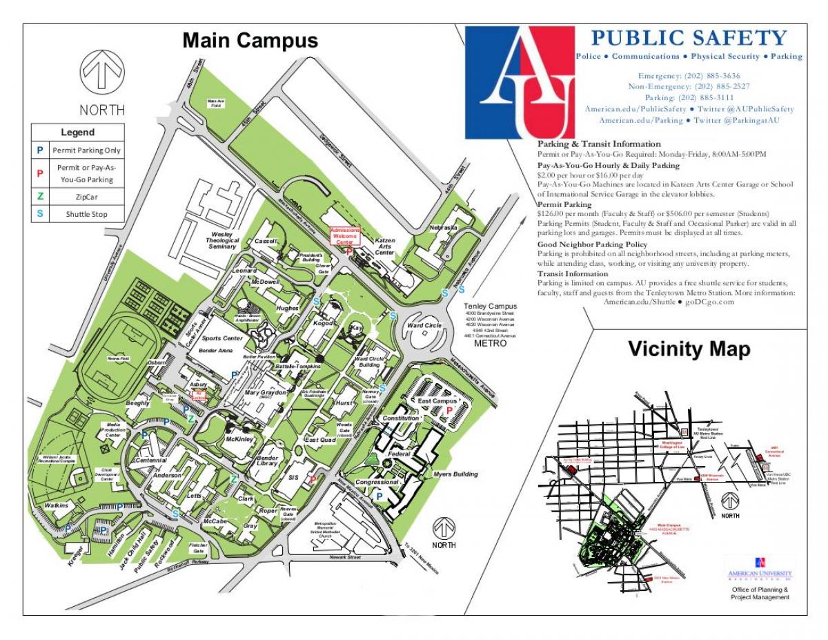 mapa AU kampus