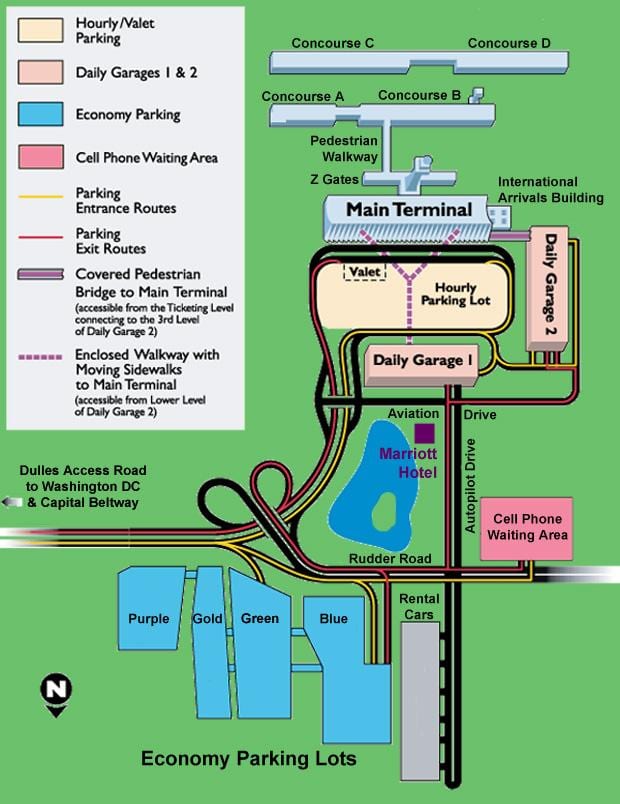Dulles parking mapie