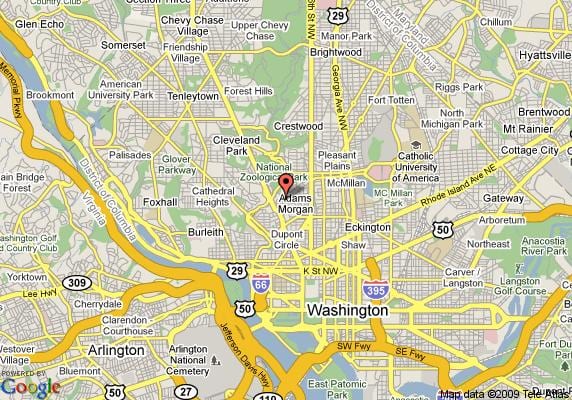 mapa Kalorama Waszyngton