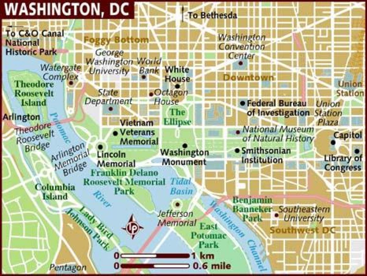 Waszyngton mapie