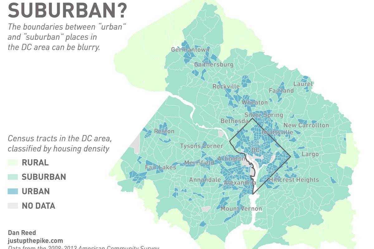 przedmieścia DC mapę