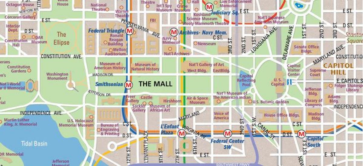 Narodowe centrum DC mapie