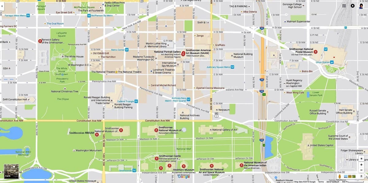 mapa krajowego centrum handlowe i muzea