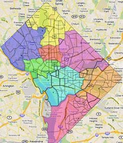 mapa strefy 1 parking dc