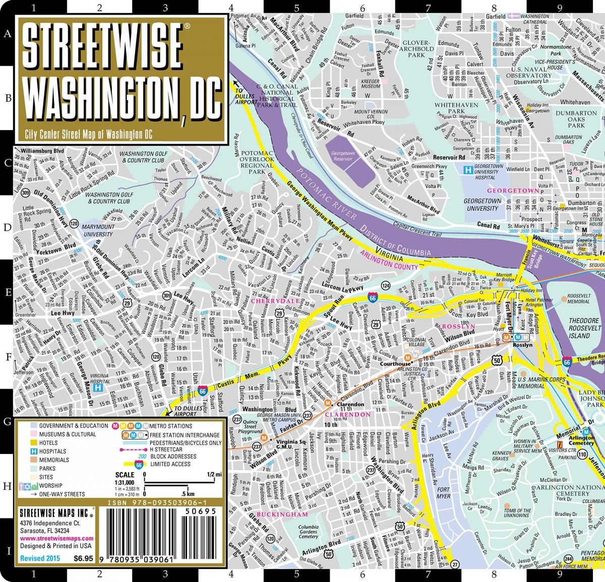 mapa ulic Waszyngtonu