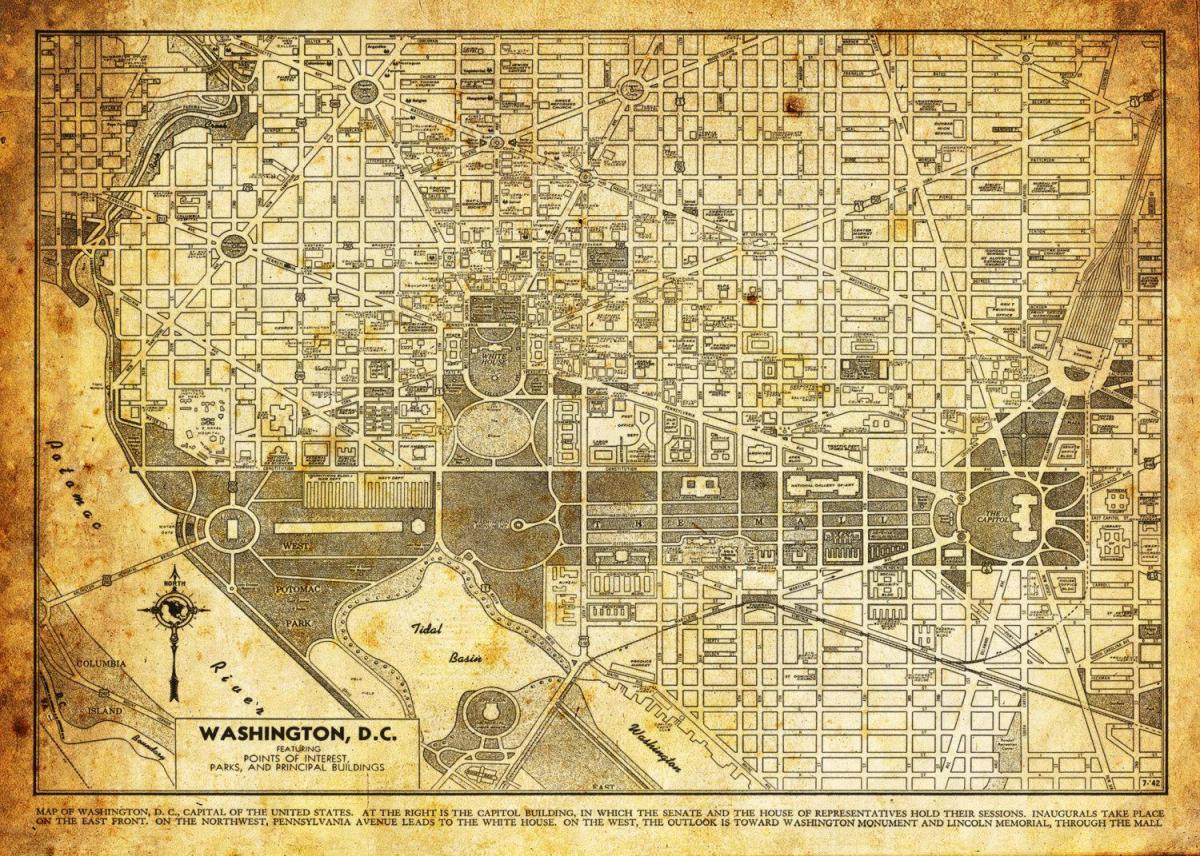 vintage DC mapę
