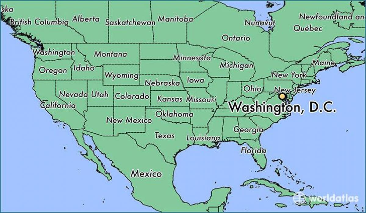 DC mapę USA