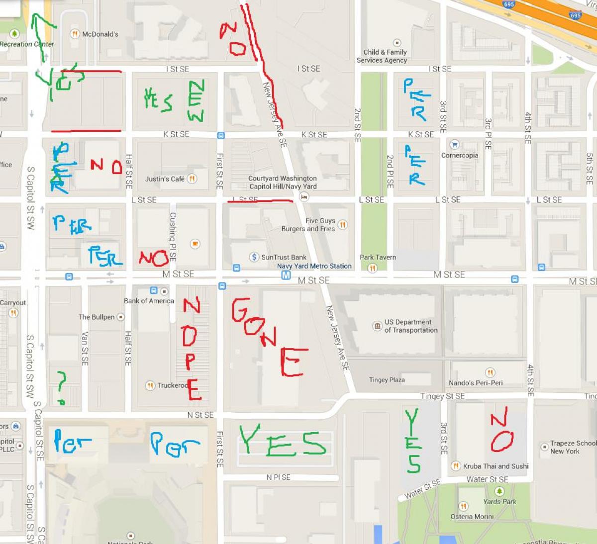handicap mapa Waszyngton parking