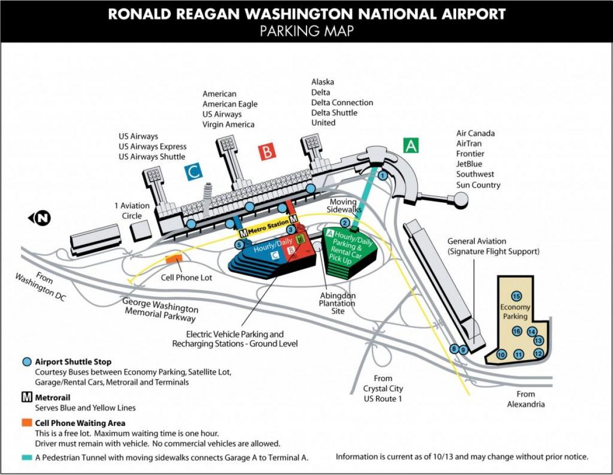 mapa lotniska w pobliżu Washington, dc