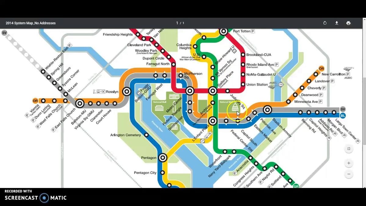 metra DC mapą dojazdu
