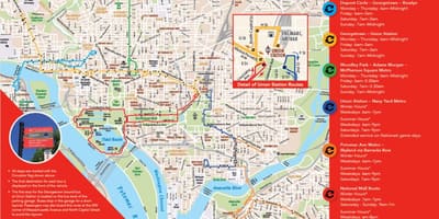 Washington DC pomp obiegowych na mapie