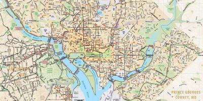 Waszyngton roweru mapie