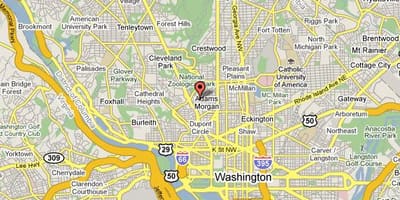 Mapa Kalorama Waszyngton
