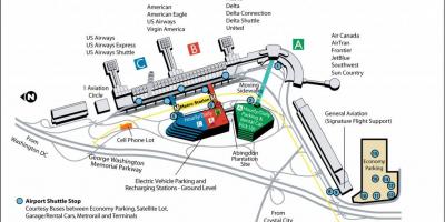 Waszyngton lotnisko АСД mapie