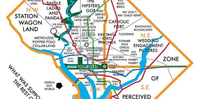 Mapa sklepu Waszyngtonie