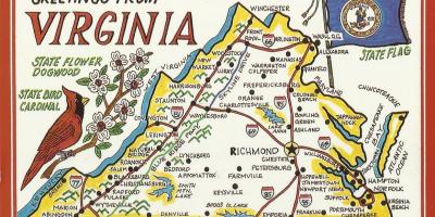 Waszyngton Virginia mapie