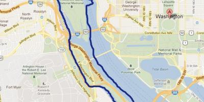 Mapa rzeki Potomac w Waszyngtonie