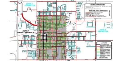 Mapa strefy 3 parkingowych dc