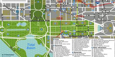 Washington National Mall mapie