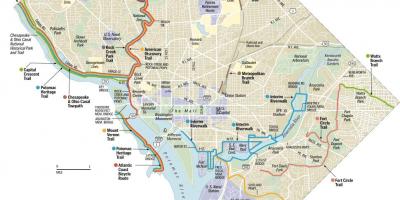 Mapa Waszyngton rowerów