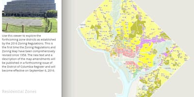Waszyngton zagospodarowania przestrzennego DC mapę