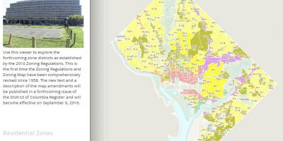 Waszyngton zagospodarowania przestrzennego DC mapę