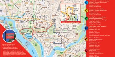 Washington DC pomp obiegowych na mapie